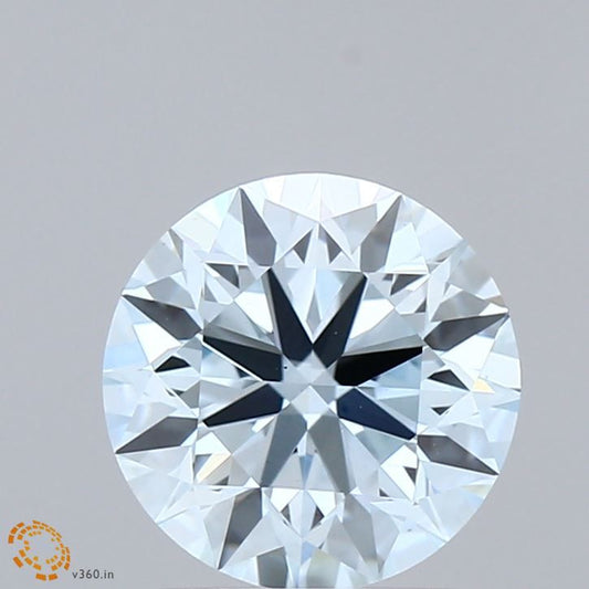 Lab-Grown Round Diamond - 2.02 Carats, Fancy Intense Blue Color, VS1 Clarity - Certified by IGI - Report Number: LG663412712