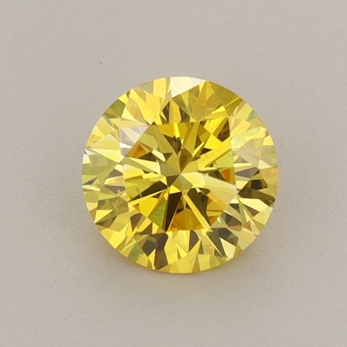 Round 0.7ct Fancy Vivid Yellow VS2 EX Cut • IGI • LG799613792