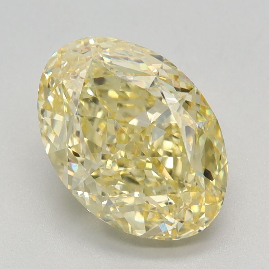 Lab-Grown Oval Diamond - 2.47 Carats, Fancy Intense Yellow Color, VVS2 Clarity - Certified by IGI - Report Number: LG636418797