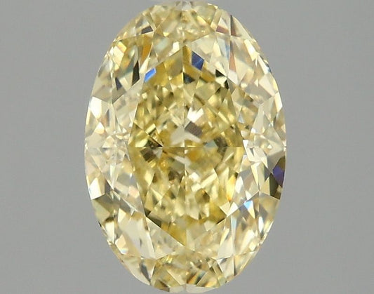 Lab-Grown Oval Diamond - 2.01 Carats, Fancy Intense Yellow Color, VVS2 Clarity - Certified by IGI - Report Number: LG670432831