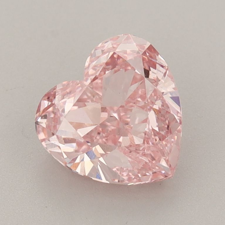 Lab-Grown Heart Diamond - 1.59 Carats, Fancy Vivid Pink Color, VVS2 Clarity - Certified by IGI - Report Number: LG633463300