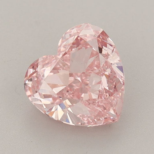 Lab-Grown Heart Diamond - 1.59 Carats, Fancy Vivid Pink Color, VVS2 Clarity - Certified by IGI - Report Number: LG633463300