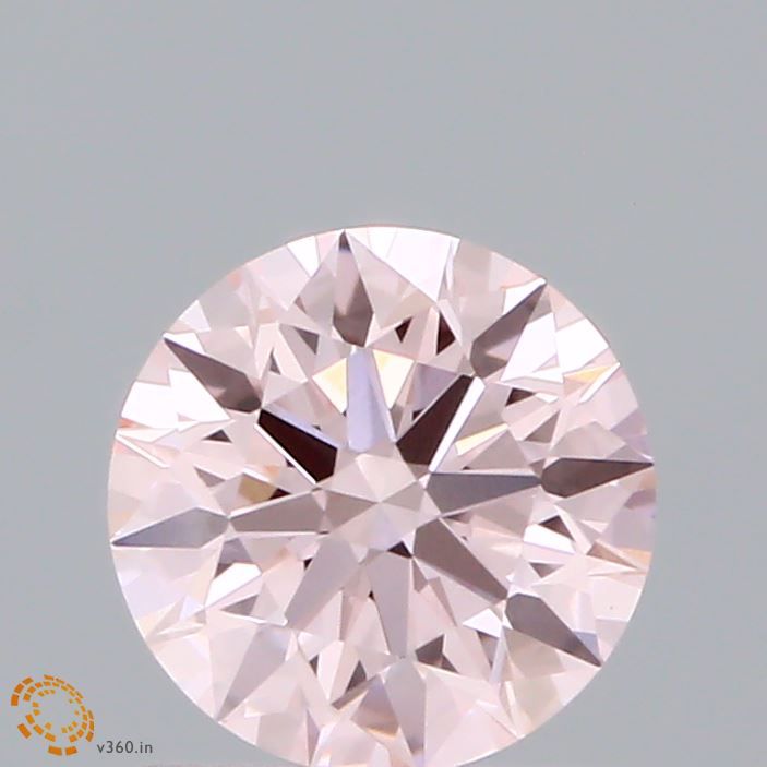 Lab-Grown Round Diamond - 0.57 Carats, Fancy Intense Pink Color, VVS1 Clarity - Certified by IGI - Report Number: LG668459822