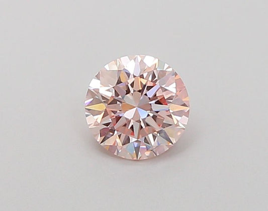 Lab-Grown Round Diamond - 0.76 Carats, Fancy Pink Color, VS2 Clarity - Certified by IGI - Report Number: LG669469000
