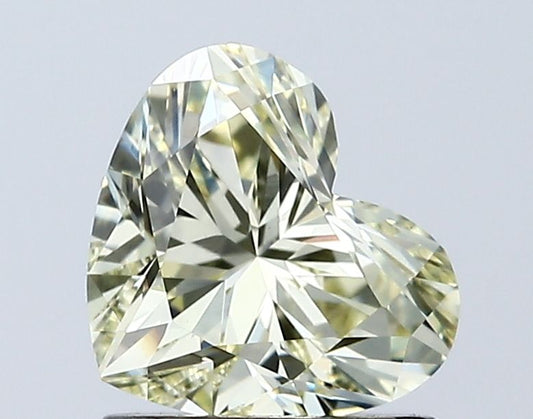 Lab-Grown Heart Diamond - 1.05 Carats, Fancy Yellow Color, VS1 Clarity - Certified by IGI - Report Number: LG671438801