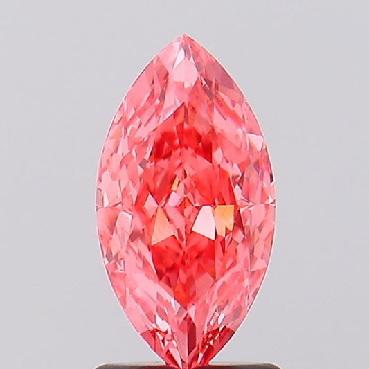 Lab-Grown Marquise Diamond - 1.52 Carats, Fancy Vivid Pink Color, VS1 Clarity - Certified by IGI - Report Number: LG632445738