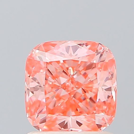 Lab-Grown Cushion Diamond - 1.11 Carats, Fancy Vivid Pink Color, VS1 Clarity - Certified by IGI - Report Number: LG617416890
