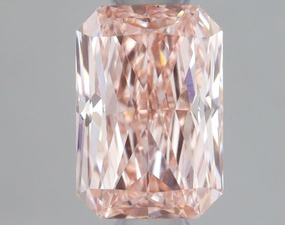 Lab-Grown Radiant Diamond - 0.54 Carats, Fancy Intense Pink Color, VS1 Clarity - Certified by IGI - Report Number: LG668417405