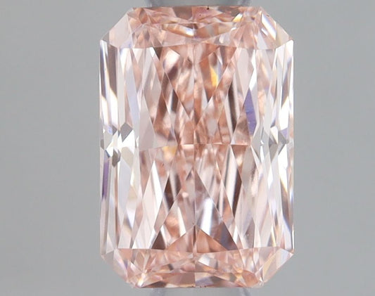 Lab-Grown Radiant Diamond - 0.54 Carats, Fancy Intense Pink Color, VS1 Clarity - Certified by IGI - Report Number: LG668417405