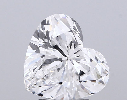 Lab-Grown Heart Diamond - 2.57 Carats, E Color, VVS2 Clarity - Certified by IGI - Report Number: LG712552749