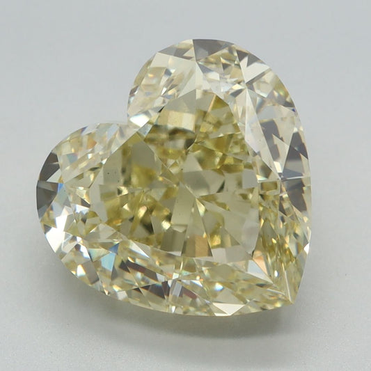 Lab-Grown Heart Diamond - 5.3 Carats, Fancy Yellow Color, VS1 Clarity - Certified by IGI - Report Number: LG653439191