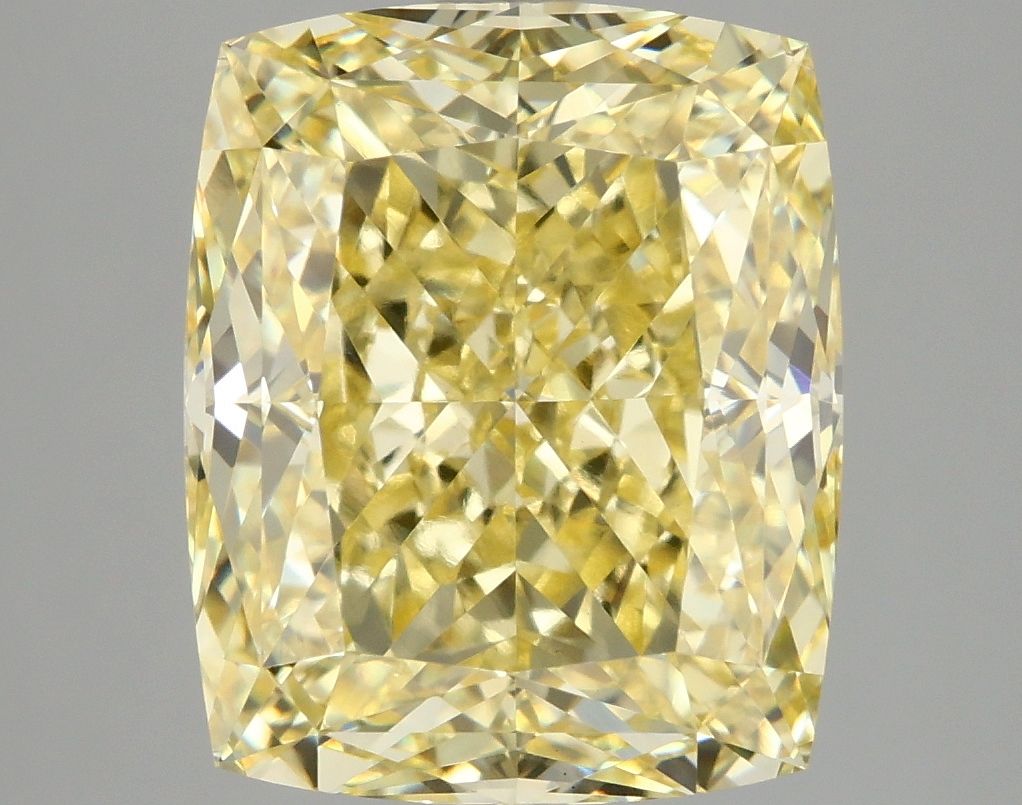 Lab-Grown Cushion Diamond - 5.1 Carats, Fancy Intense Yellow Color, VS1 Clarity - Certified by IGI - Report Number: LG674521375
