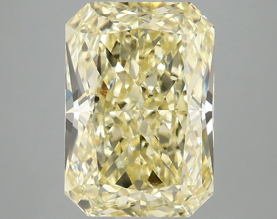 Lab-Grown Radiant Diamond - 4.1 Carats, Fancy Intense Yellow Color, VVS2 Clarity - Certified by IGI - Report Number: LG675578611