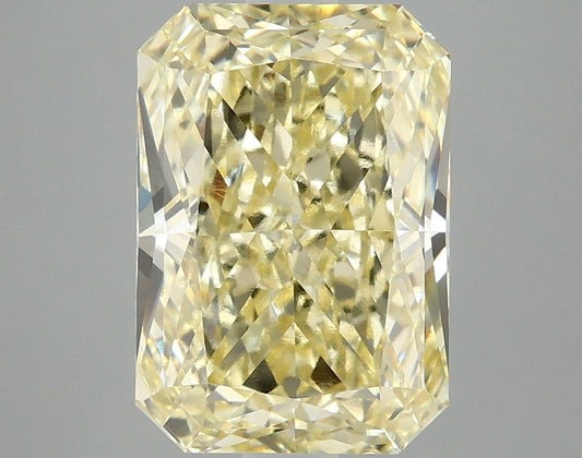 Lab-Grown Radiant Diamond - 4.1 Carats, Fancy Intense Yellow Color, VVS2 Clarity - Certified by IGI - Report Number: LG675578611
