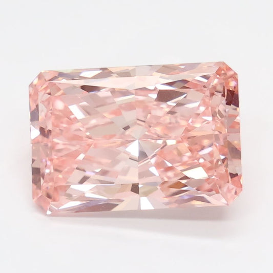Lab-Grown Radiant Diamond - 4.51 Carats, Fancy Vivid Pink Color, VVS2 Clarity - Certified by IGI - Report Number: LG683563569