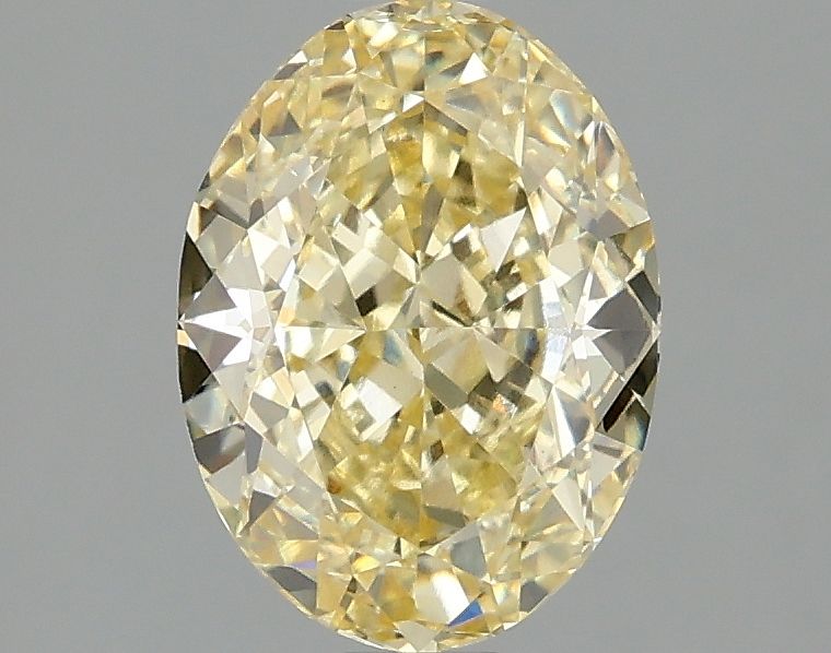 Lab-Grown Oval Diamond - 2.02 Carats, Fancy Intense Yellow Color, VVS2 Clarity - Certified by IGI - Report Number: LG677527589