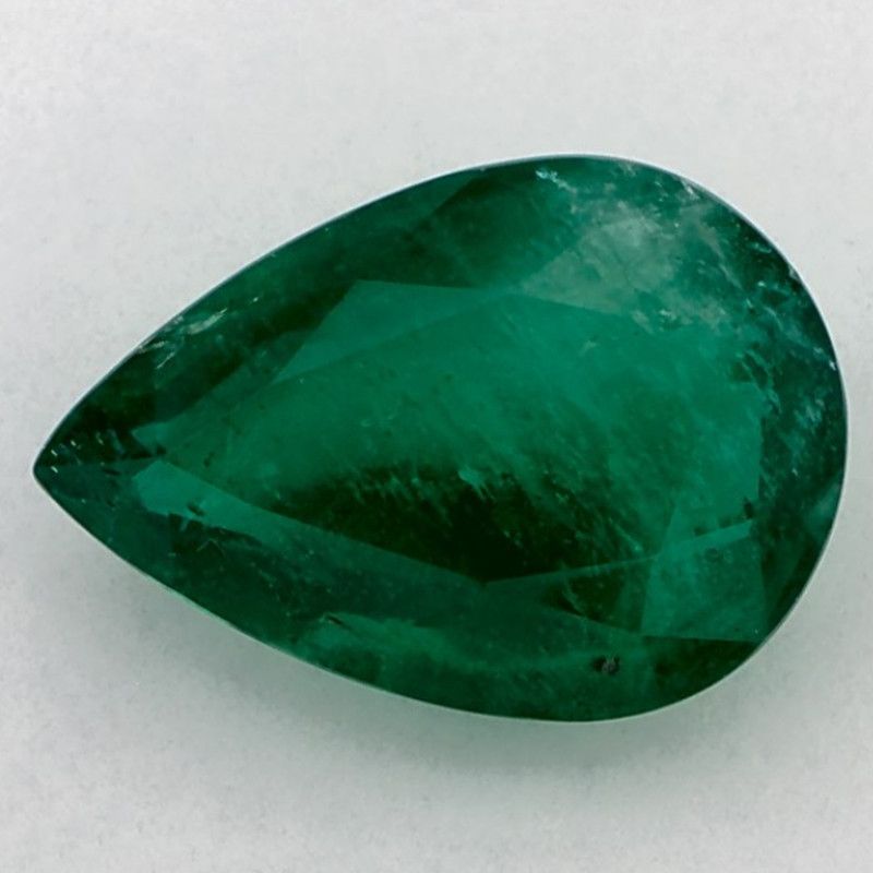 3.99ct Green Green Pear Emerald