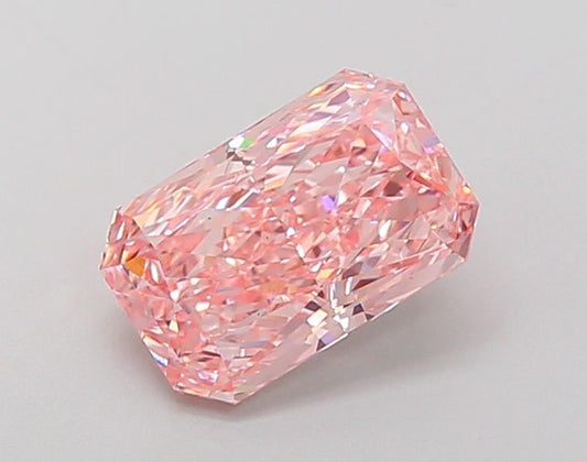 Diamant de laboratoire radiant de 2,66 ct (couleur rose intense fantaisie, pureté VS1, certifié IGI)