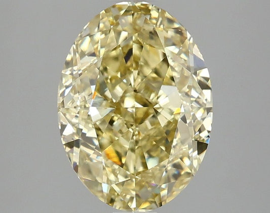 Lab-Grown Oval Diamond - 3.03 Carats, Fancy Intense Yellow Color, VVS2 Clarity - Certified by IGI - Report Number: LG671440685