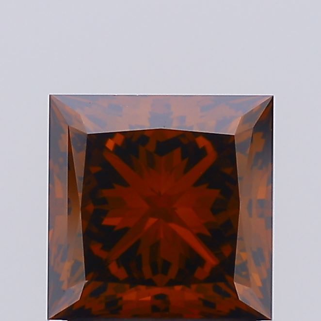 Lab-Grown Princess Diamond - 1.54 Carats, Fancy Deep Orange Color, VVS2 Clarity - Certified by IGI - Report Number: LG650486220