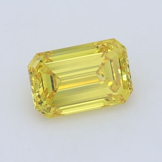 Lab-Grown Emerald Diamond - 0.73 Carats, Fancy Intense Yellow Color, SI1 Clarity - Certified by IGI - Report Number: LG547270124