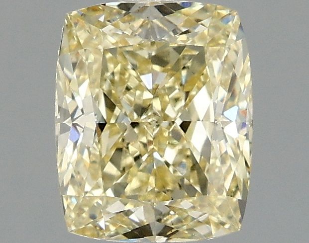 Lab-Grown Cushion Diamond - 1.51 Carats, Fancy Intense Yellow Color, VS1 Clarity - Certified by IGI - Report Number: LG675599536
