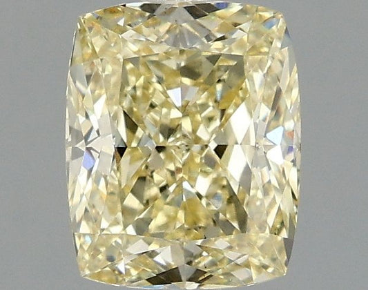 Lab-Grown Cushion Diamond - 1.51 Carats, Fancy Intense Yellow Color, VS1 Clarity - Certified by IGI - Report Number: LG675599536