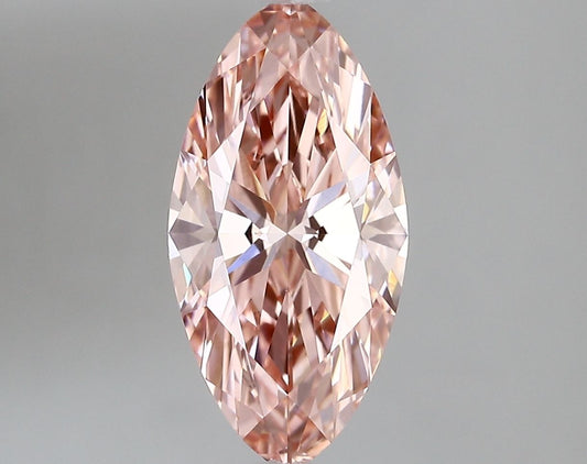 Lab-Grown Marquise Diamond - 1.6 Carats, Fancy Vivid Pink Color, VS1 Clarity - Certified by IGI - Report Number: LG683527578