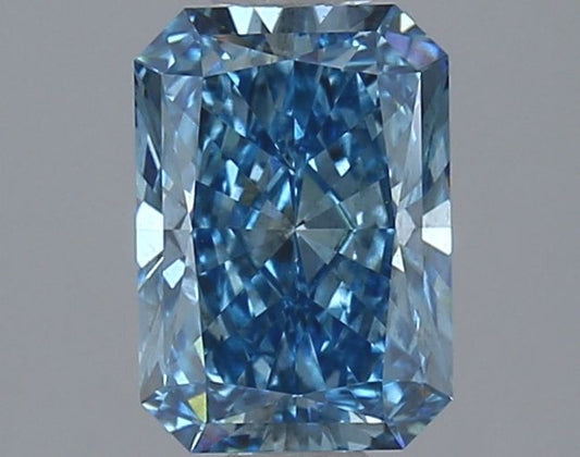 Lab-Grown Radiant Diamond - 1.56 Carats, Fancy Vivid Blue Color, VS2 Clarity - Certified by IGI - Report Number: LG625409976