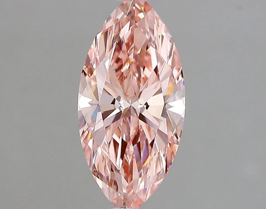 Lab-Grown Marquise Diamond - 1.13 Carats, Fancy Vivid Pink Color, VS1 Clarity - Certified by IGI - Report Number: LG683527608