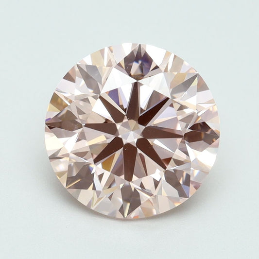 Lab-Grown Round Diamond - 3.5 Carats, Fancy Intense Pink Color, VVS2 Clarity - Certified by IGI - Report Number: LG617483768