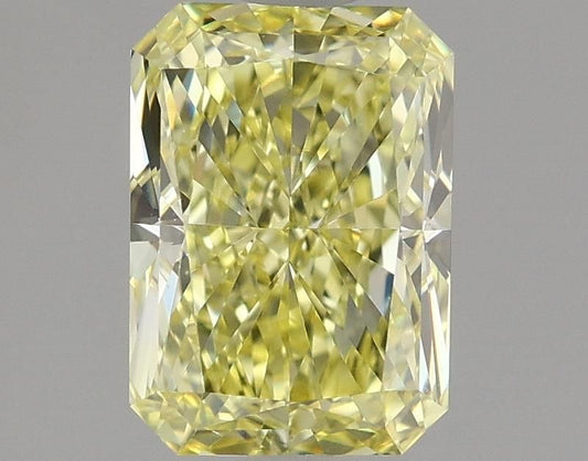Lab-Grown Radiant Diamond - 1.56 Carats, Fancy Vivid Yellow Color, VVS2 Clarity - Certified by IGI - Report Number: LG637456007
