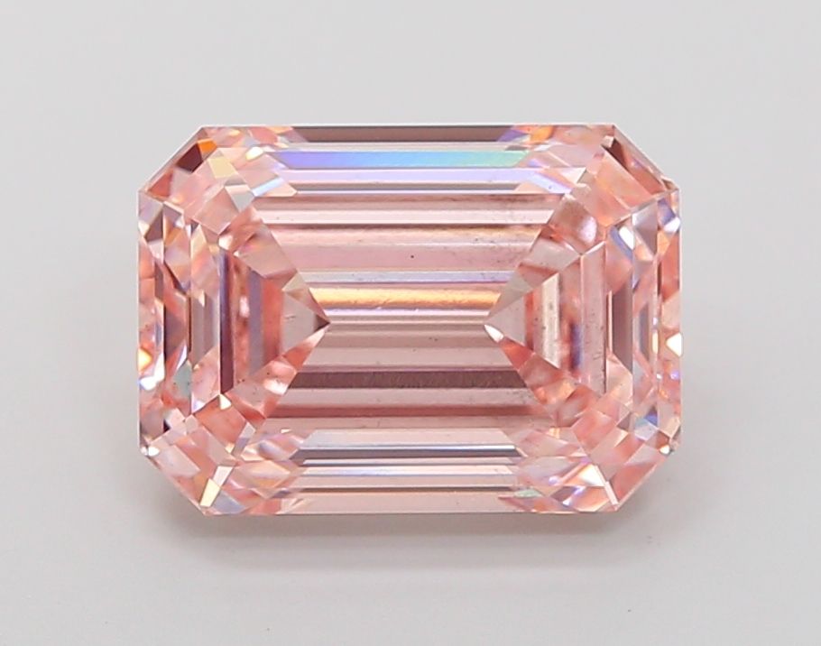 Lab-Grown Emerald Diamond - 6.08 Carats, Fancy Intense Pink Color, VS2 Clarity - Certified by IGI - Report Number: LG687504841
