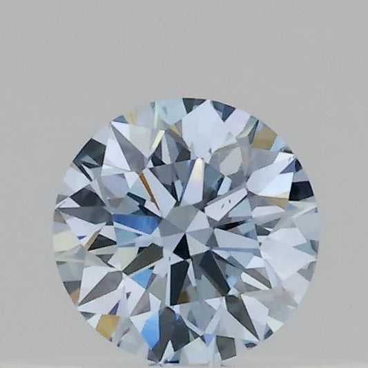 Lab-Grown Round Diamond - 0.26 Carats, Fancy Blue Color, VS2 Clarity - Certified by IGI - Report Number: LG689573724