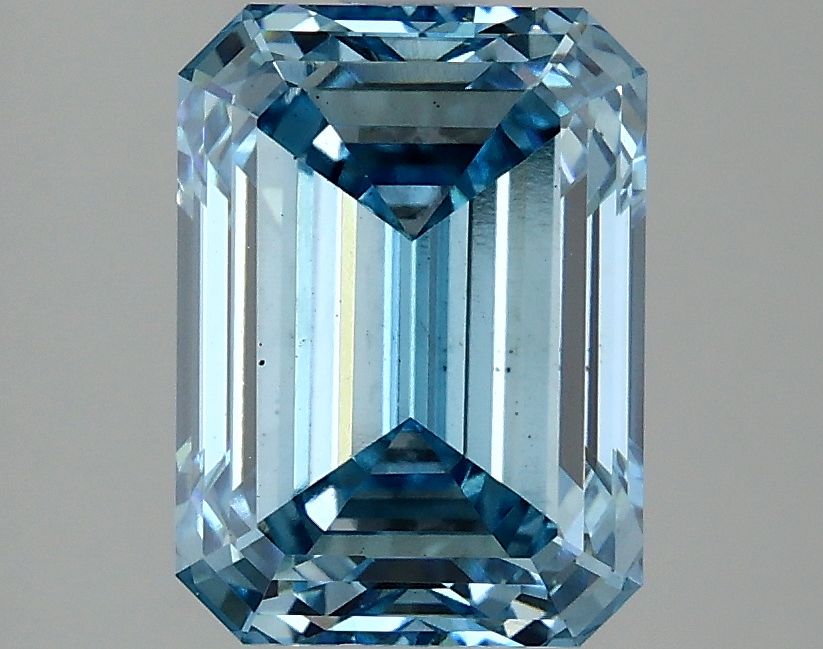 Lab-Grown Emerald Diamond - 3.03 Carats, Fancy Vivid Blue Color, VS1 Clarity - Certified by IGI - Report Number: LG634426871