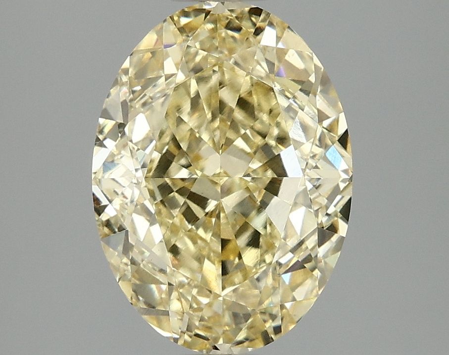 Lab-Grown Oval Diamond - 3.03 Carats, Fancy Intense Yellow Color, VVS2 Clarity - Certified by IGI - Report Number: LG691579356