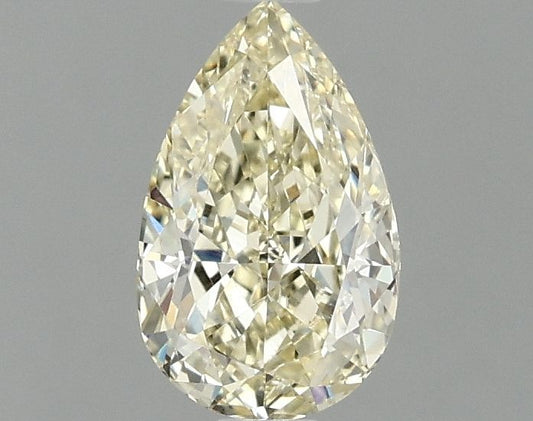 Lab-Grown Pear Diamond - 1.0 Carats, Fancy Intense Yellow Color, VVS2 Clarity - Certified by IGI - Report Number: LG692518966