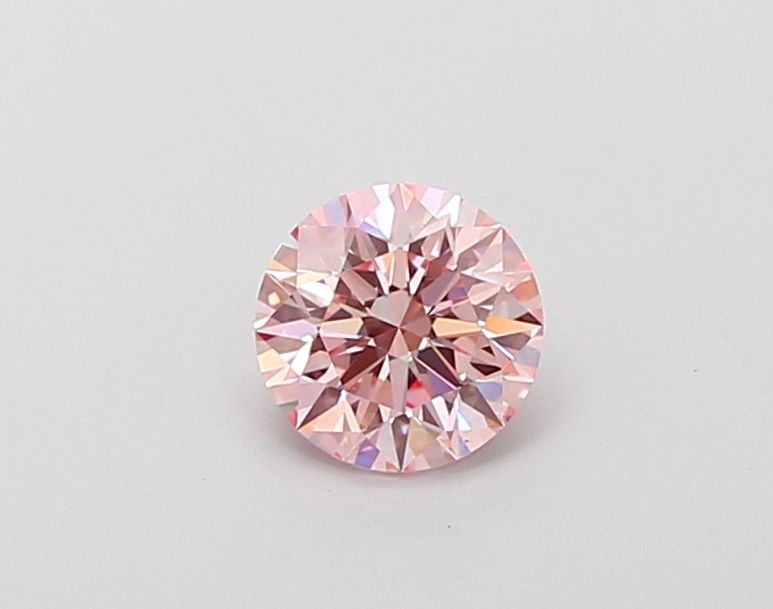 Lab-Grown Round Diamond - 0.62 Carats, Fancy Intense Pink Color, VS1 Clarity - Certified by IGI - Report Number: LG666403445