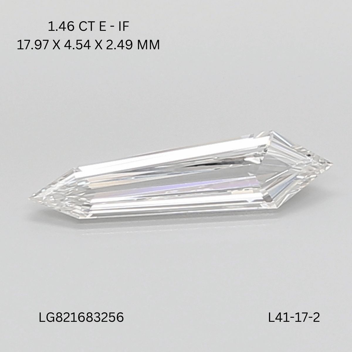 Shield 1.46ct E IF - Cut • IGI • LG821683256