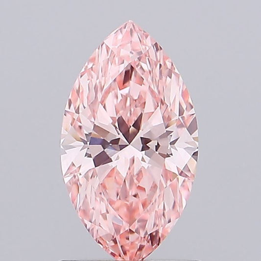 Lab-Grown Marquise Diamond - 1.09 Carats, Fancy Vivid Pink Color, VVS2 Clarity - Certified by IGI - Report Number: LG665401727