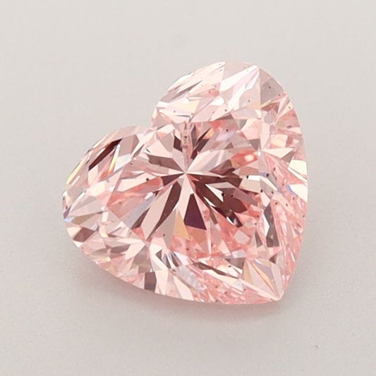 Lab-Grown Heart Diamond - 1.21 Carats, Fancy Intense Pink Color, SI1 Clarity - Certified by IGI - Report Number: LG595382389