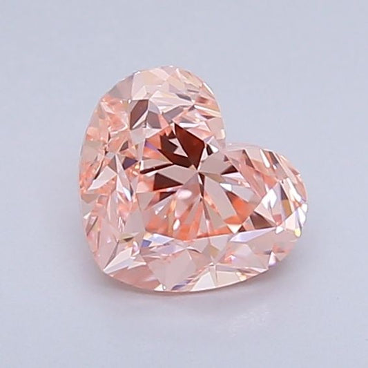 Lab-Grown Heart Diamond - 0.97 Carats, Fancy Intense Pink Color, VVS2 Clarity - Certified by IGI - Report Number: LG642496482