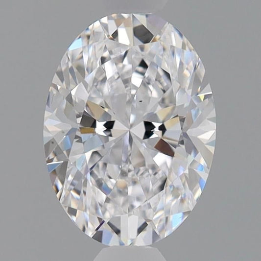 Lab-Grown Oval Diamond - 0.98 Carats, D Color, VS2 Clarity - Certified by IGI - Report Number: LG638479004