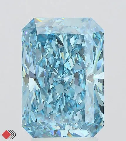 4.03ct Radiant Lab Grown Diamond (Colour Fancy Vivid Blue, Clarity VS2, IGI Certified)