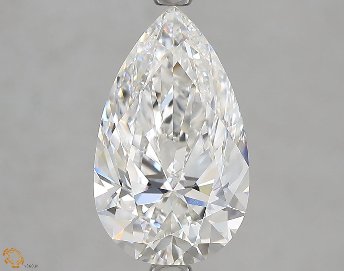 Lab-Grown Pear Diamond - 3.01 Carats, F Color, VVS2 Clarity - Certified by IGI - Report Number: LG658469359
