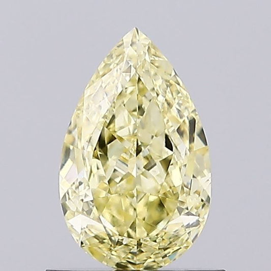 Lab-Grown Pear Diamond - 0.9 Carats, Fancy Intense Yellow Color, VS1 Clarity - Certified by IGI - Report Number: LG636479237