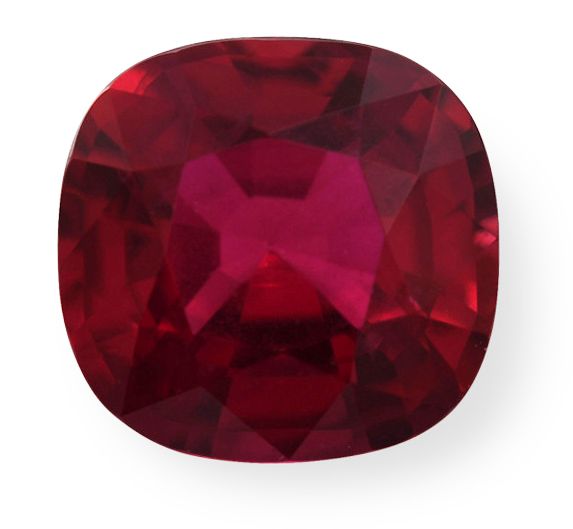 1.63ct Red Red Cushion Ruby