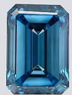 Lab-Grown Emerald Diamond - 1.04 Carats, Fancy Vivid Blue Color, VS1 Clarity - Certified by IGI - Report Number: LG569315573