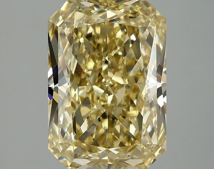 Lab-Grown Radiant Diamond - 3.03 Carats, Fancy Intense Yellow Color, VVS2 Clarity - Certified by IGI - Report Number: LG680520075