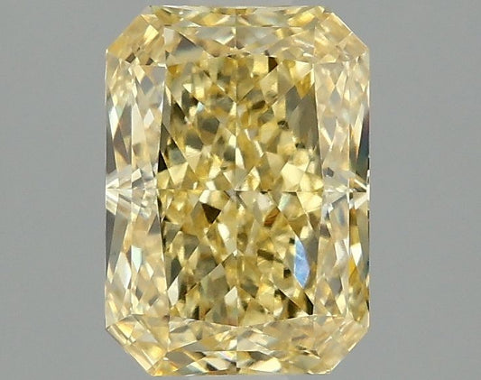 Lab-Grown Radiant Diamond - 2.03 Carats, Fancy Vivid Yellow Color, VVS2 Clarity - Certified by IGI - Report Number: LG670482557
